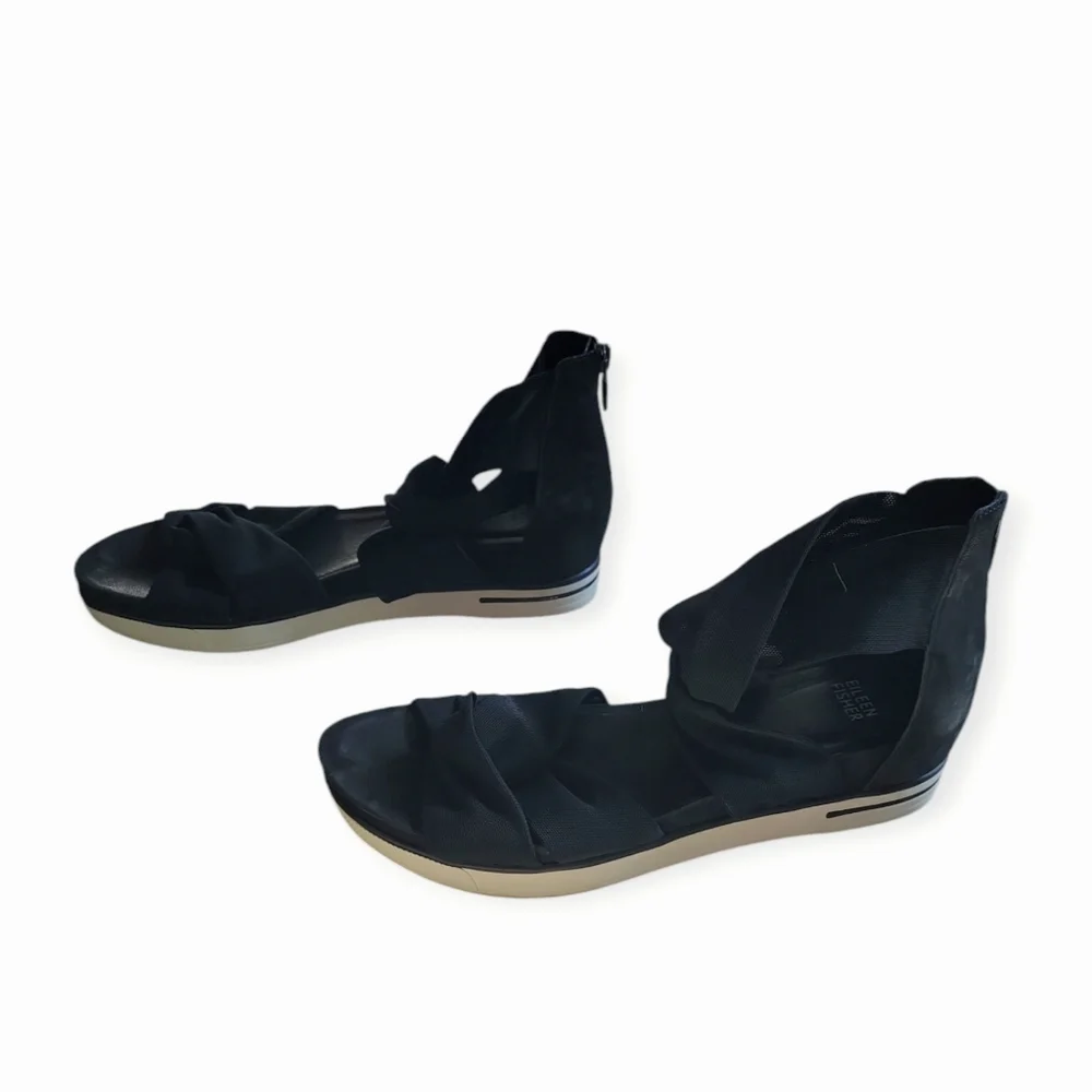 Eileen Fisher Zanya Platform Gladiator‎ Sandals Black